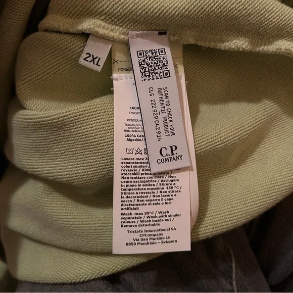 C.P. Company Crewneck Sweatshirt- Color 613 Light Green - Size 2XL - Picture 7 of 8